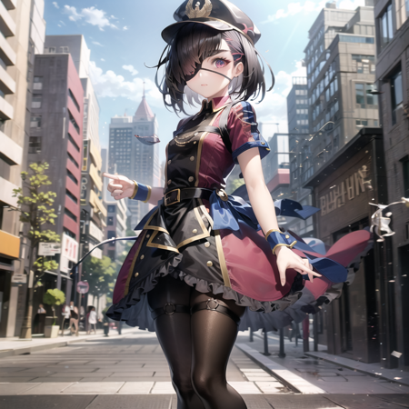 a anime female dressed standing,1girl, eyepatch, pantyhose, black hair, wrist cuffs, boots, sol (1).png